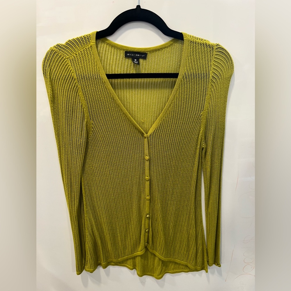 Button Up V Neck Sweater